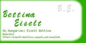 bettina eiselt business card